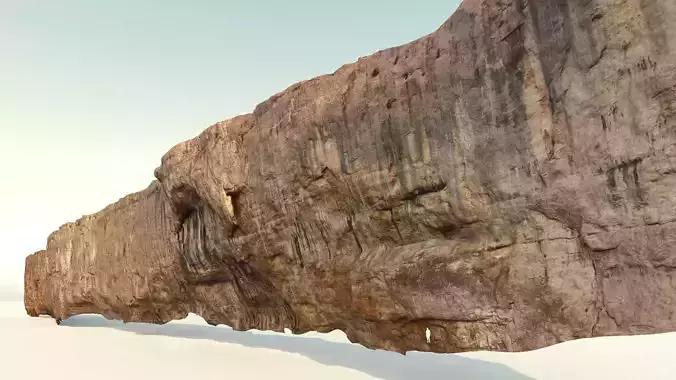 Cliff - Giant 500 meters prepared limestone cliff 3d scan 3D model