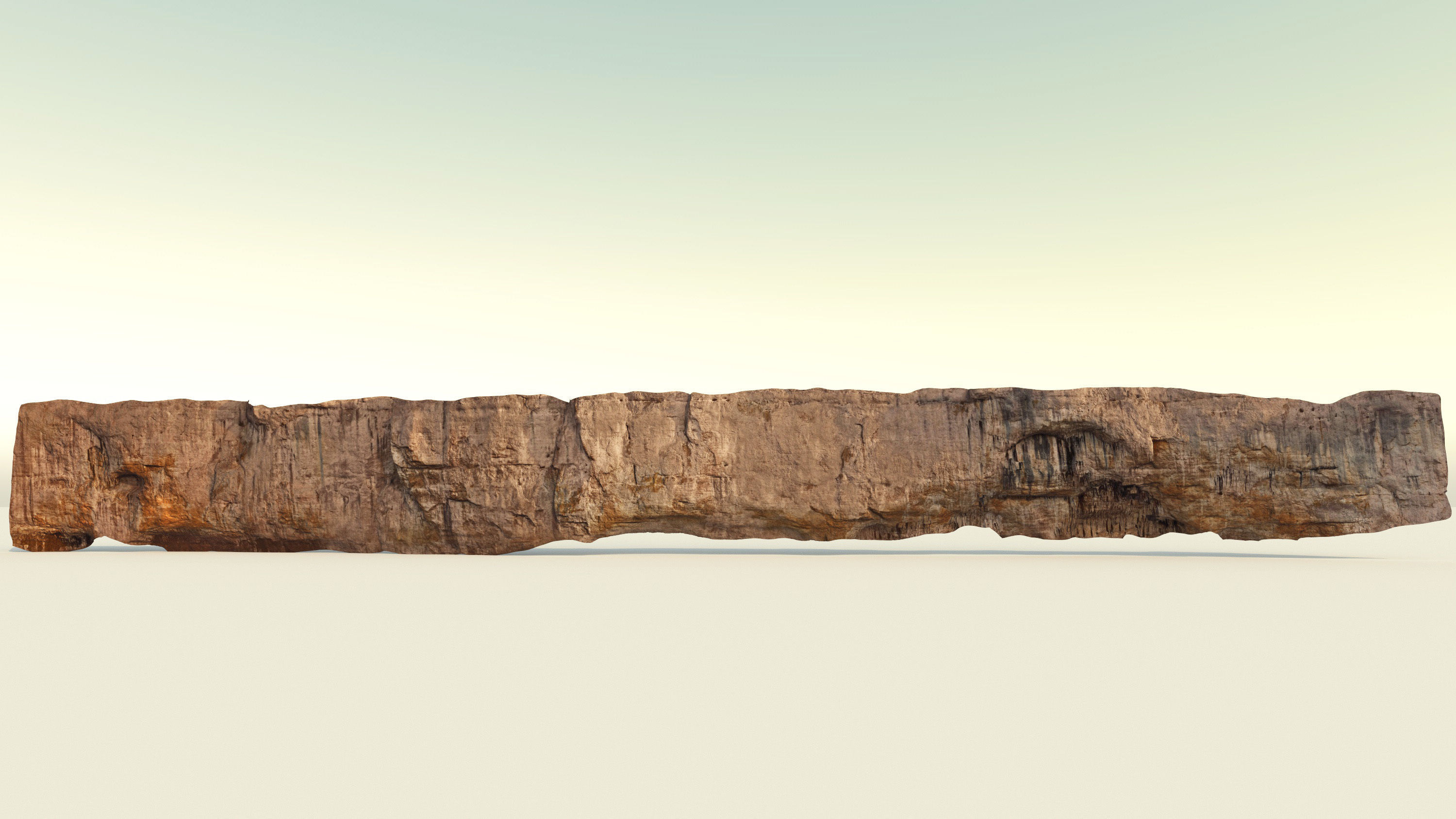 Cliff - Giant 500 meters prepared limestone cliff 3d scan 3D model_2
