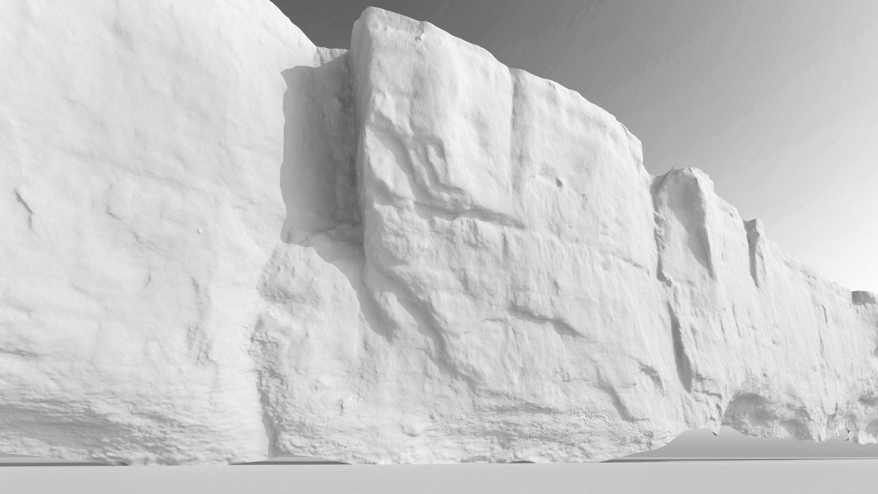 Cliff - Giant 500 meters prepared limestone cliff 3d scan 3D model_4