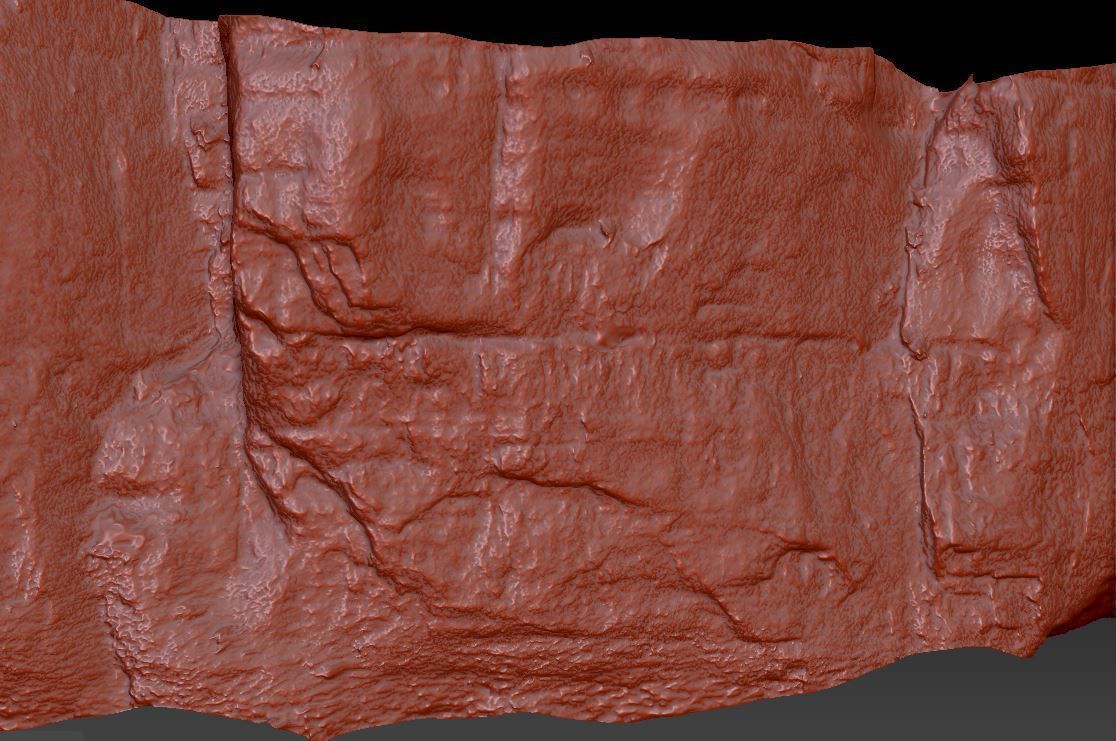 Cliff - Giant 500 meters prepared limestone cliff 3d scan 3D model_8