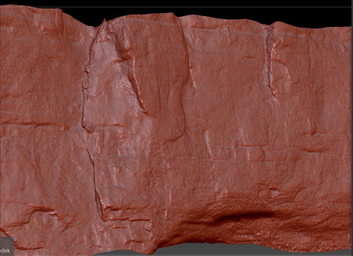 Cliff - Giant 500 meters prepared limestone cliff 3d scan 3D model_7