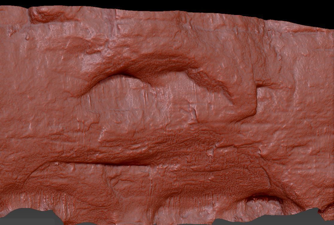 Cliff - Giant 500 meters prepared limestone cliff 3d scan 3D model_6