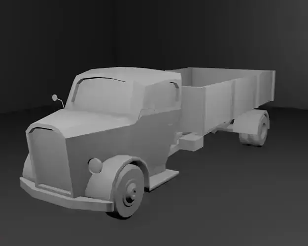 Low-poly freight car