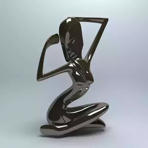 Sculpture Art Copper Woman