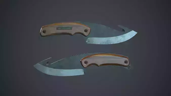 Gut Knife PBR Game Ready Low-poly 3D model