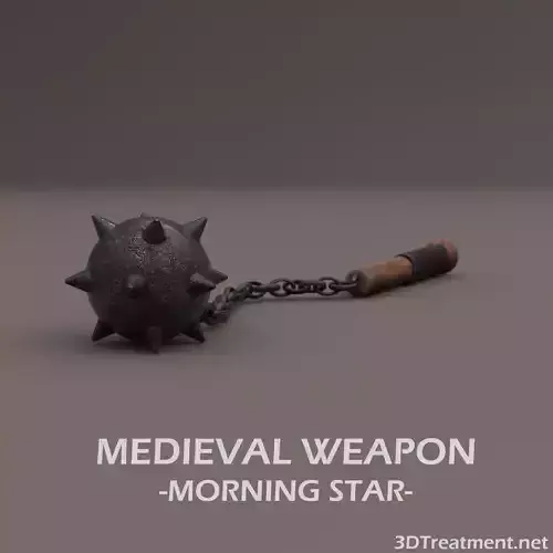 Medieval Weapon Morning Star Low-poly 3D model