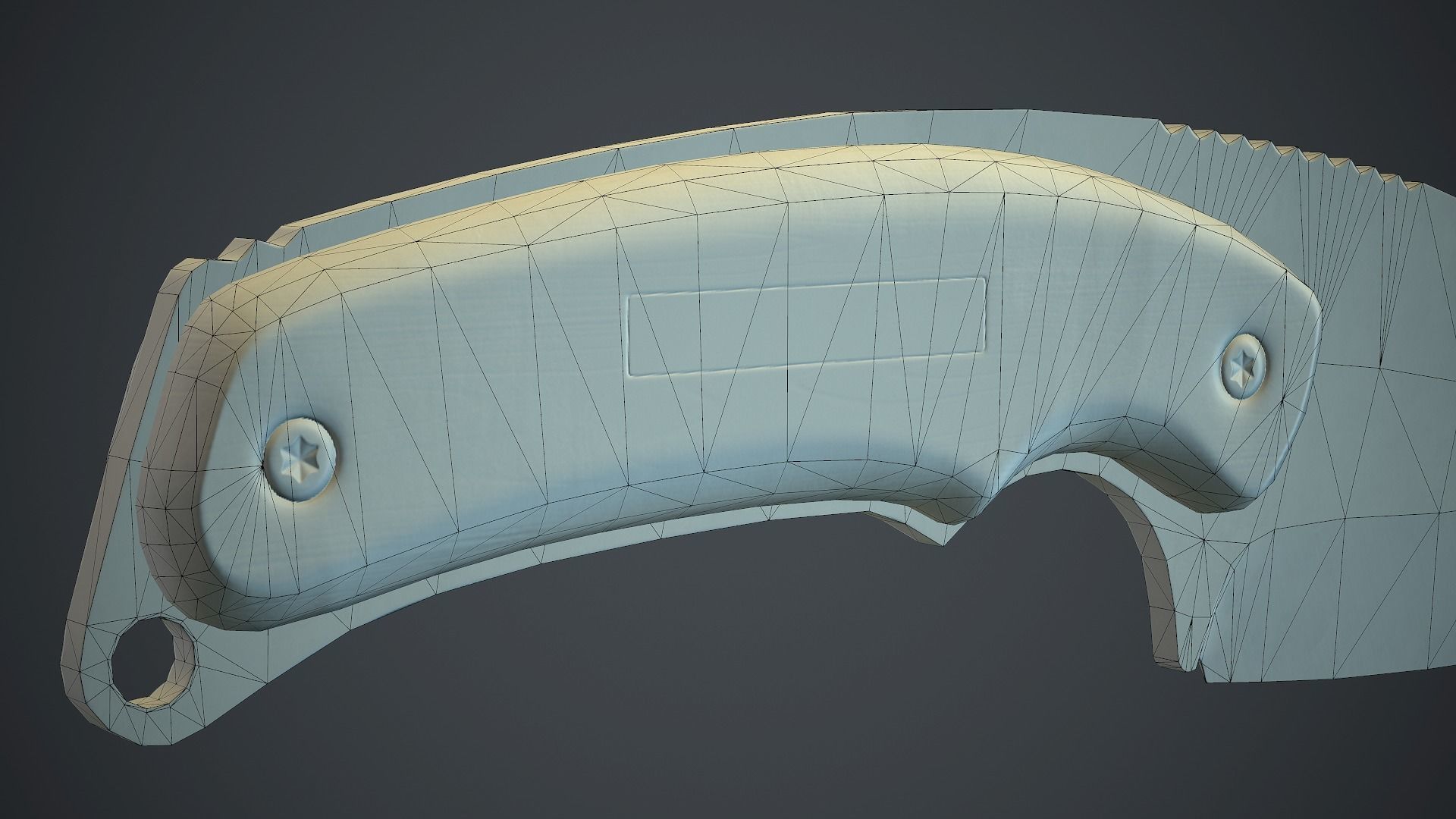 Steel Gut Knife PBR Game Ready Low-poly 3D model_20