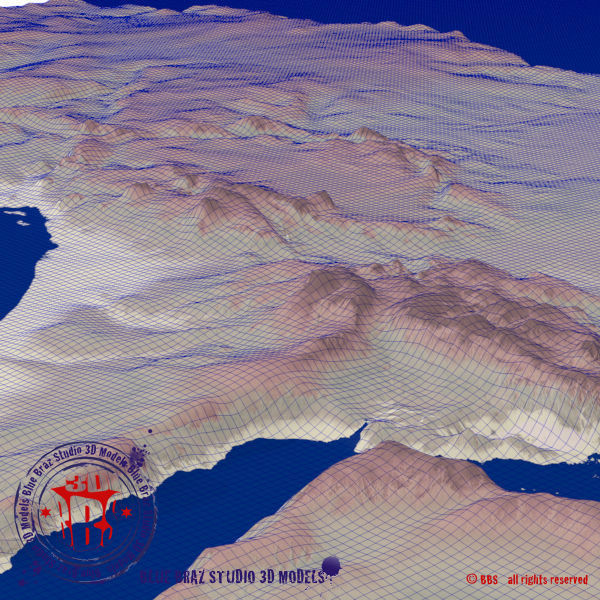 Africa 2 map of 3D model_3