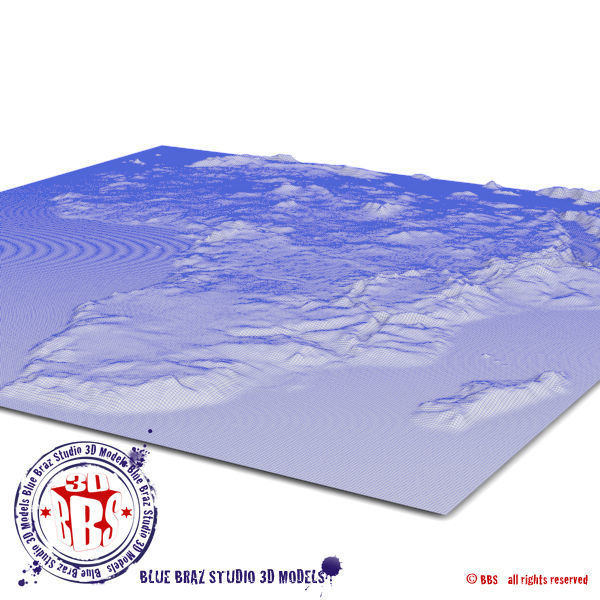 Africa 2 map of 3D model_9