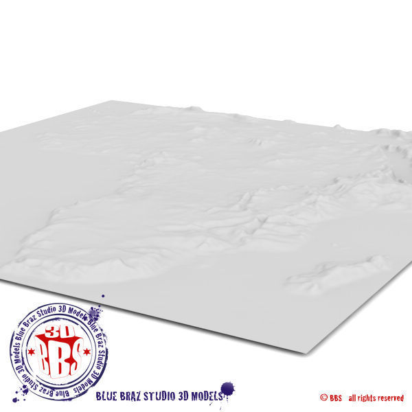 Africa 2 map of 3D model_8