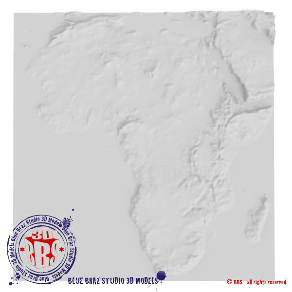 Africa 2 map of 3D model_10