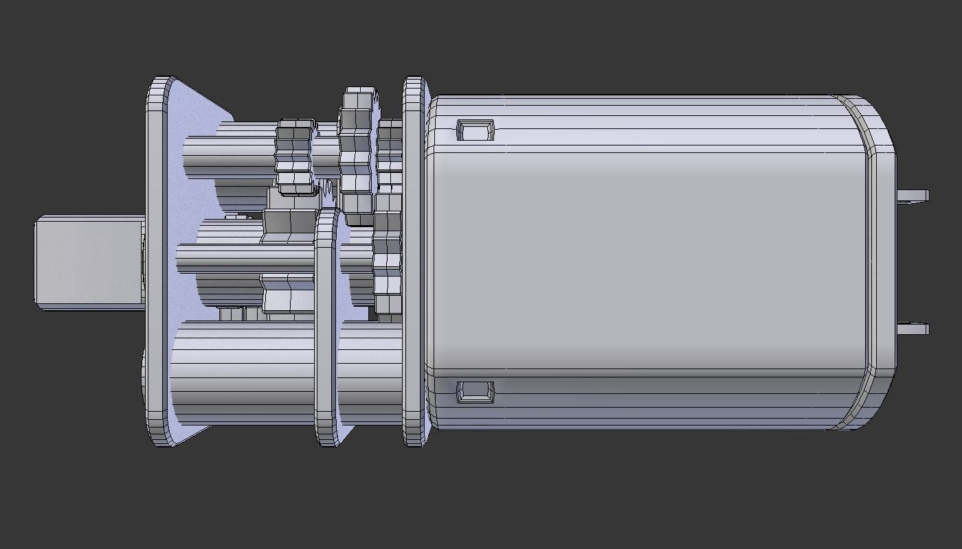 Electric motor with reducer 3D model_5