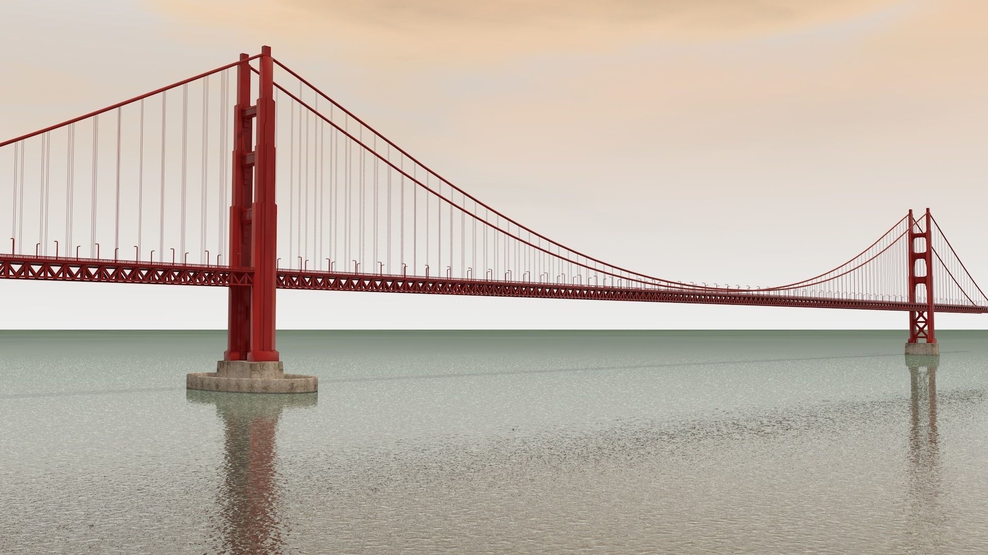 The Golden Gate Bridge 3D model_2