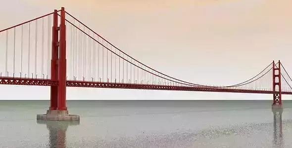 The Golden Gate Bridge 3D model