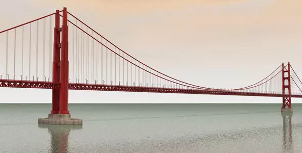 The Golden Gate Bridge 3D model_0