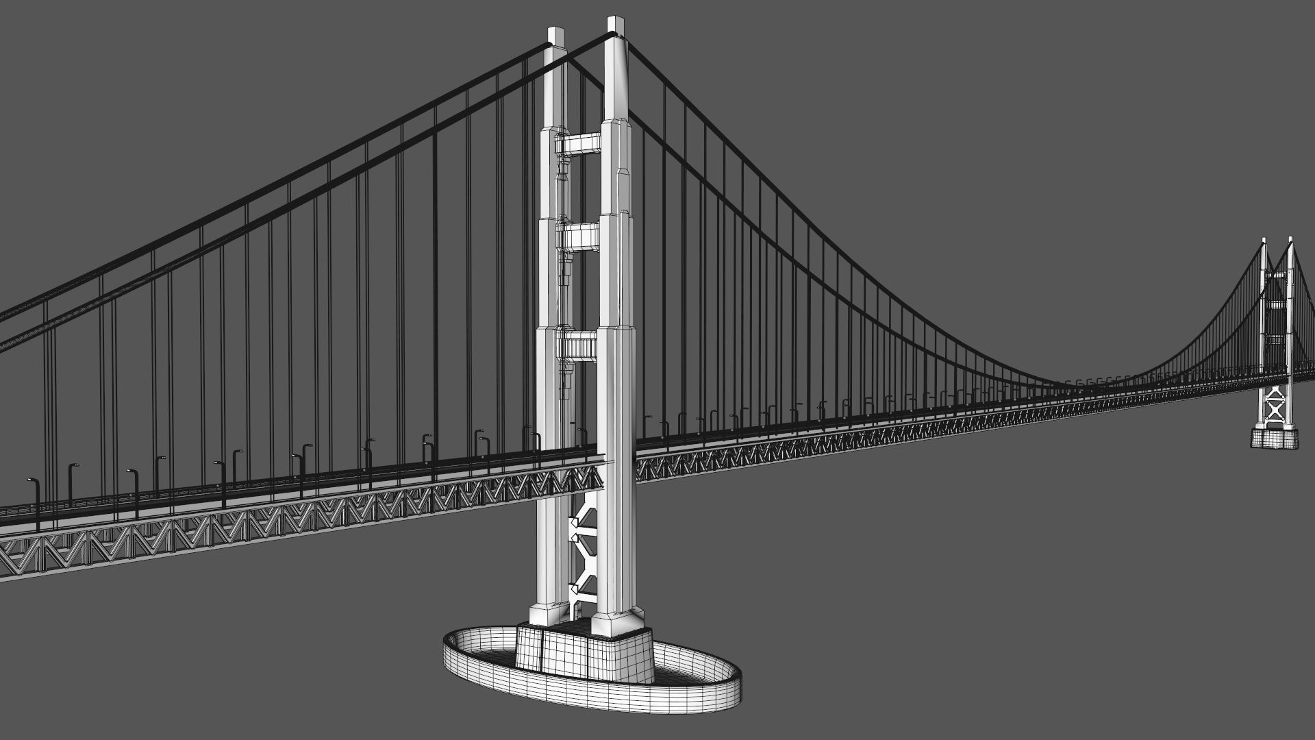 The Golden Gate Bridge 3D model_4