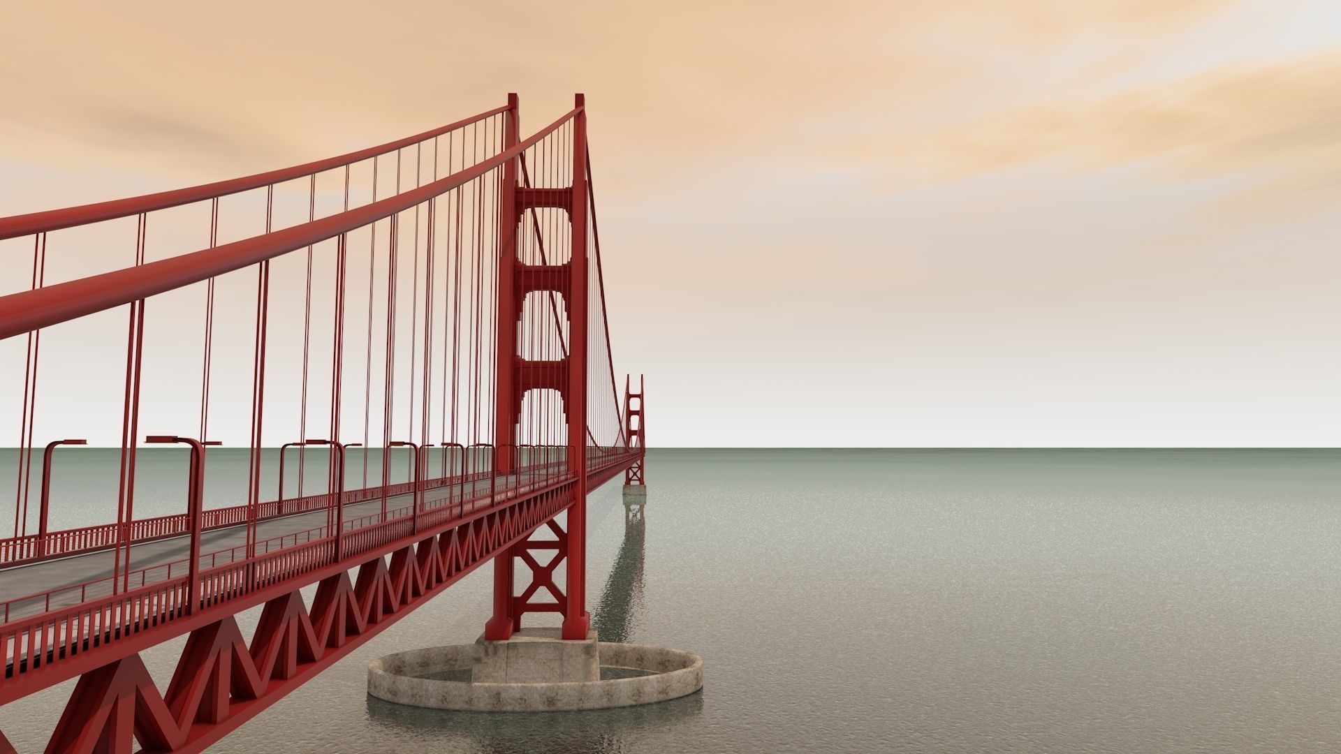 The Golden Gate Bridge 3D model_1