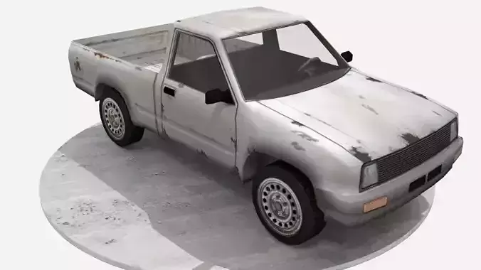Pick up truck  Low-poly 3D model
