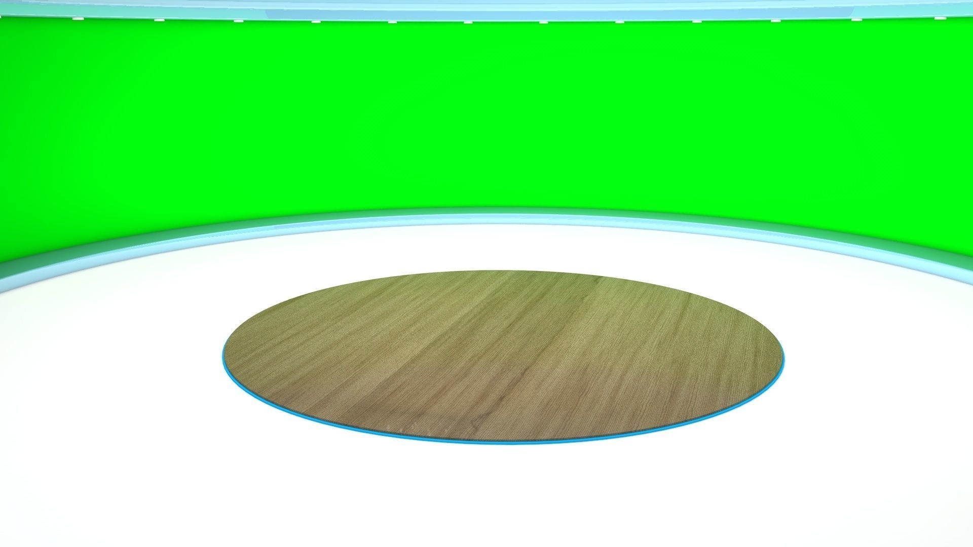 News Studio Greenscreen - set 002 3D model_4