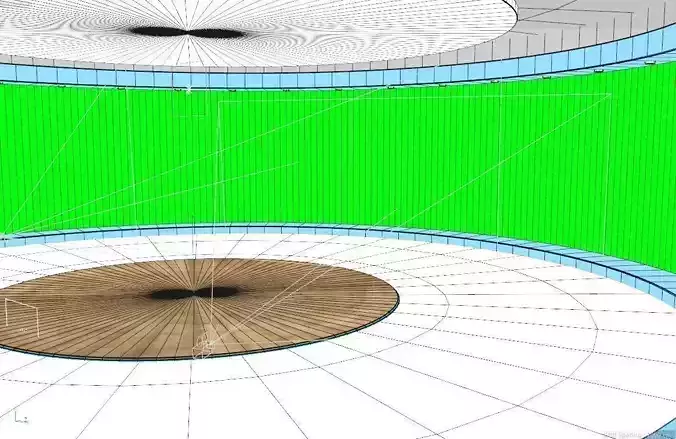 News Studio Greenscreen - set 002 3D model