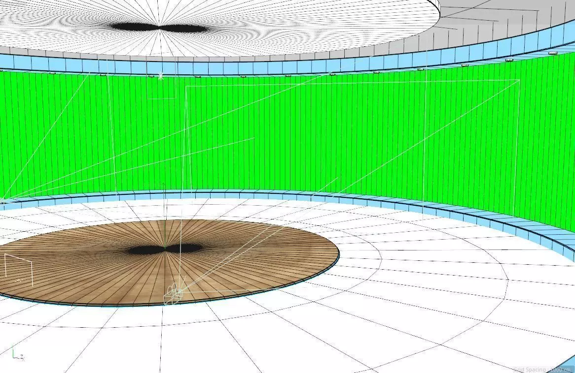 News Studio Greenscreen - set 002 3D model_0