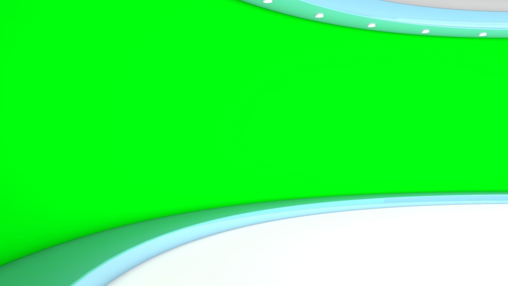News Studio Greenscreen - set 002 3D model_7