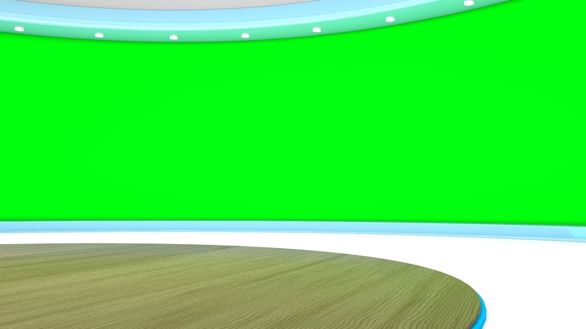 News Studio Greenscreen - set 002 3D model_6
