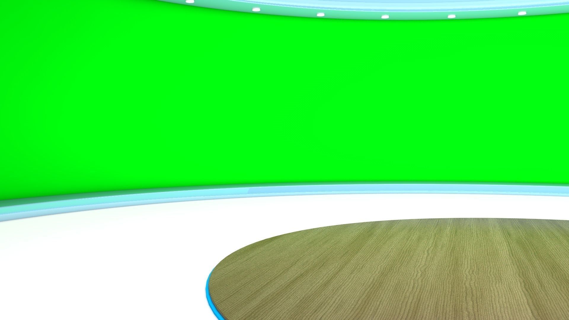 News Studio Greenscreen - set 002 3D model_5