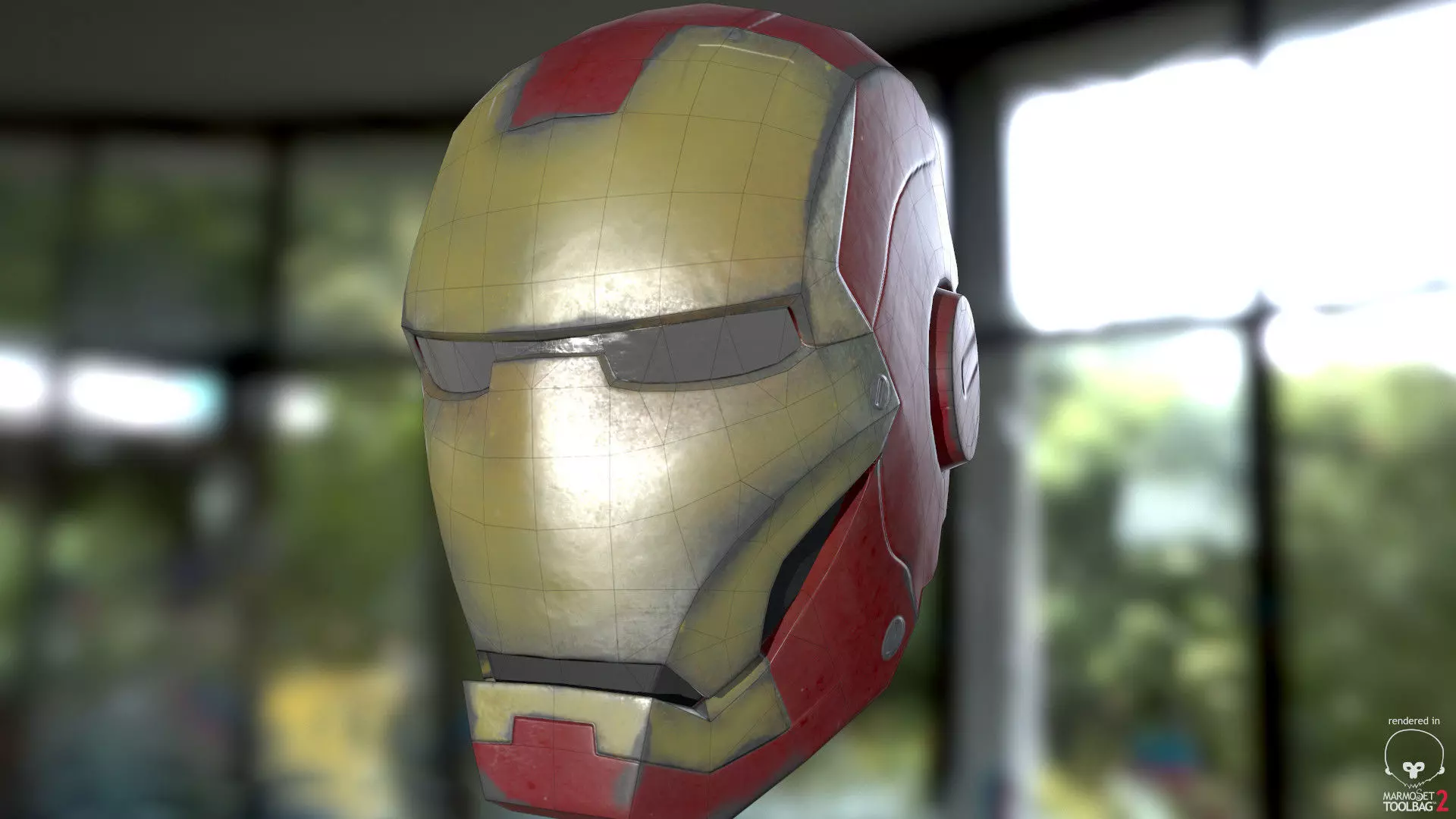 Iron Man Helmet Low-poly 3D model