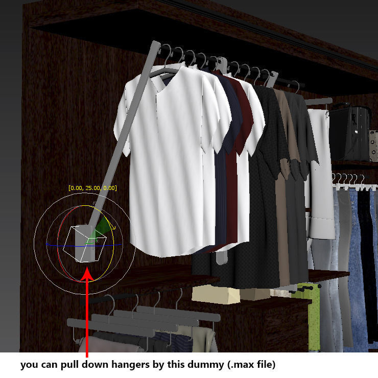 Wardrobe modern sliding doors 3D model_2