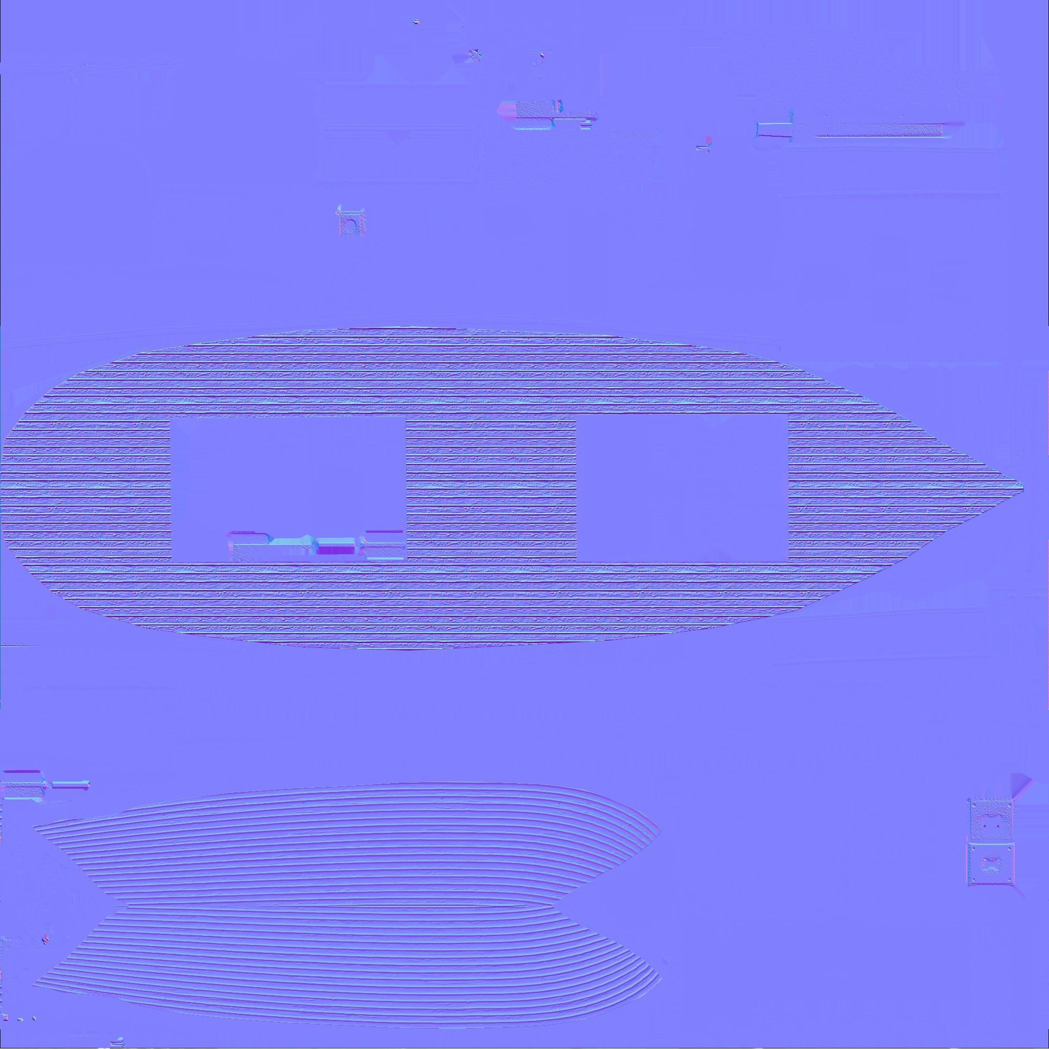 Low poly fishing boat Low-poly 3D model_5