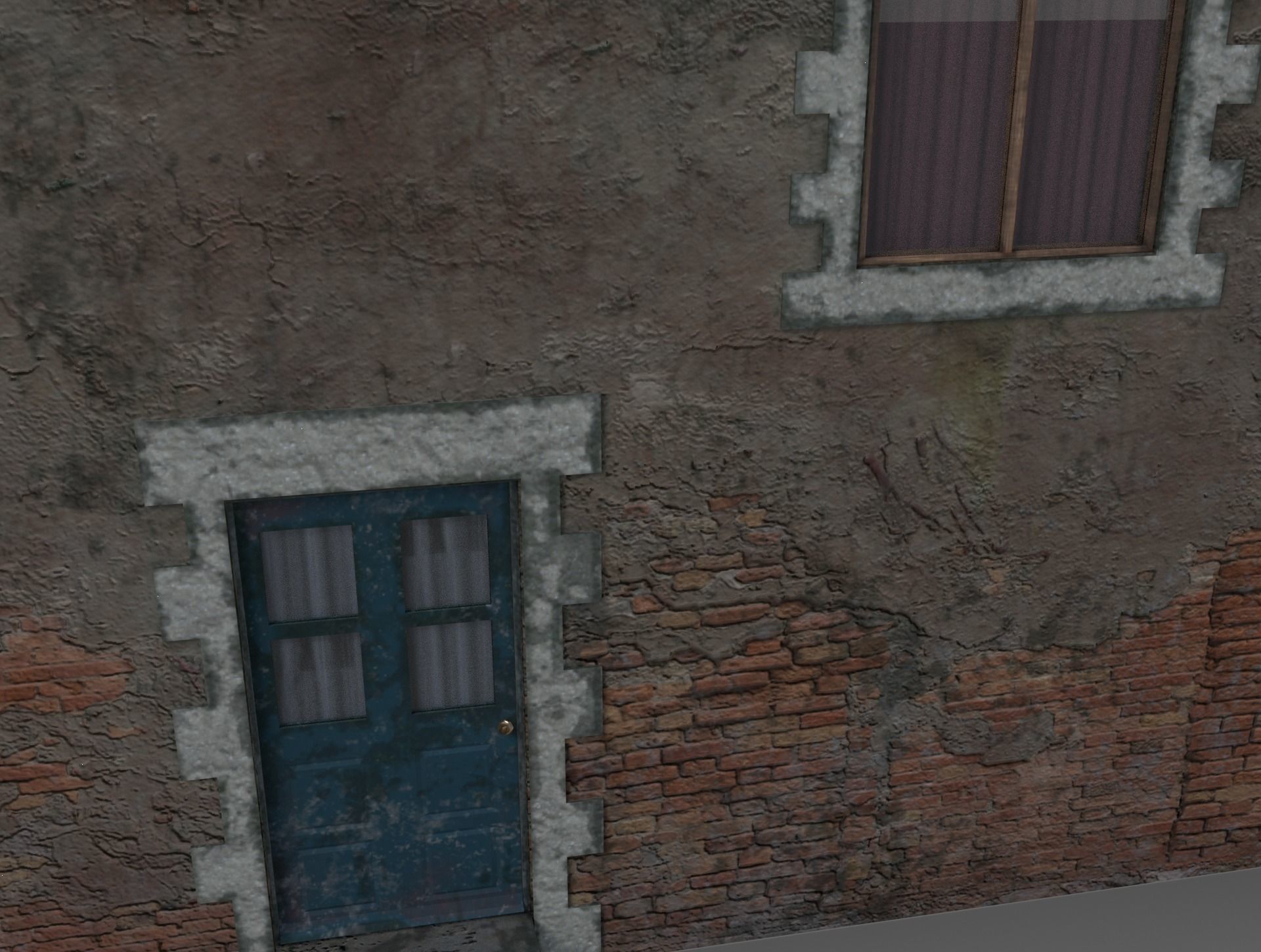 Farm House low poly Low-poly 3D model_4