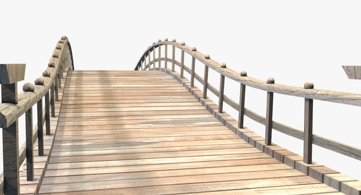 wooden bridge 3D model_5