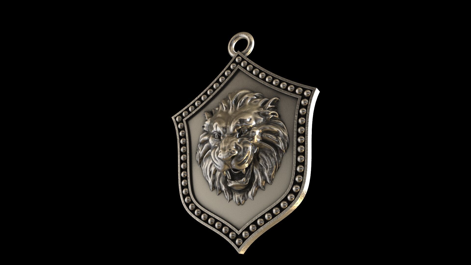 Lion shield 3D print model_1