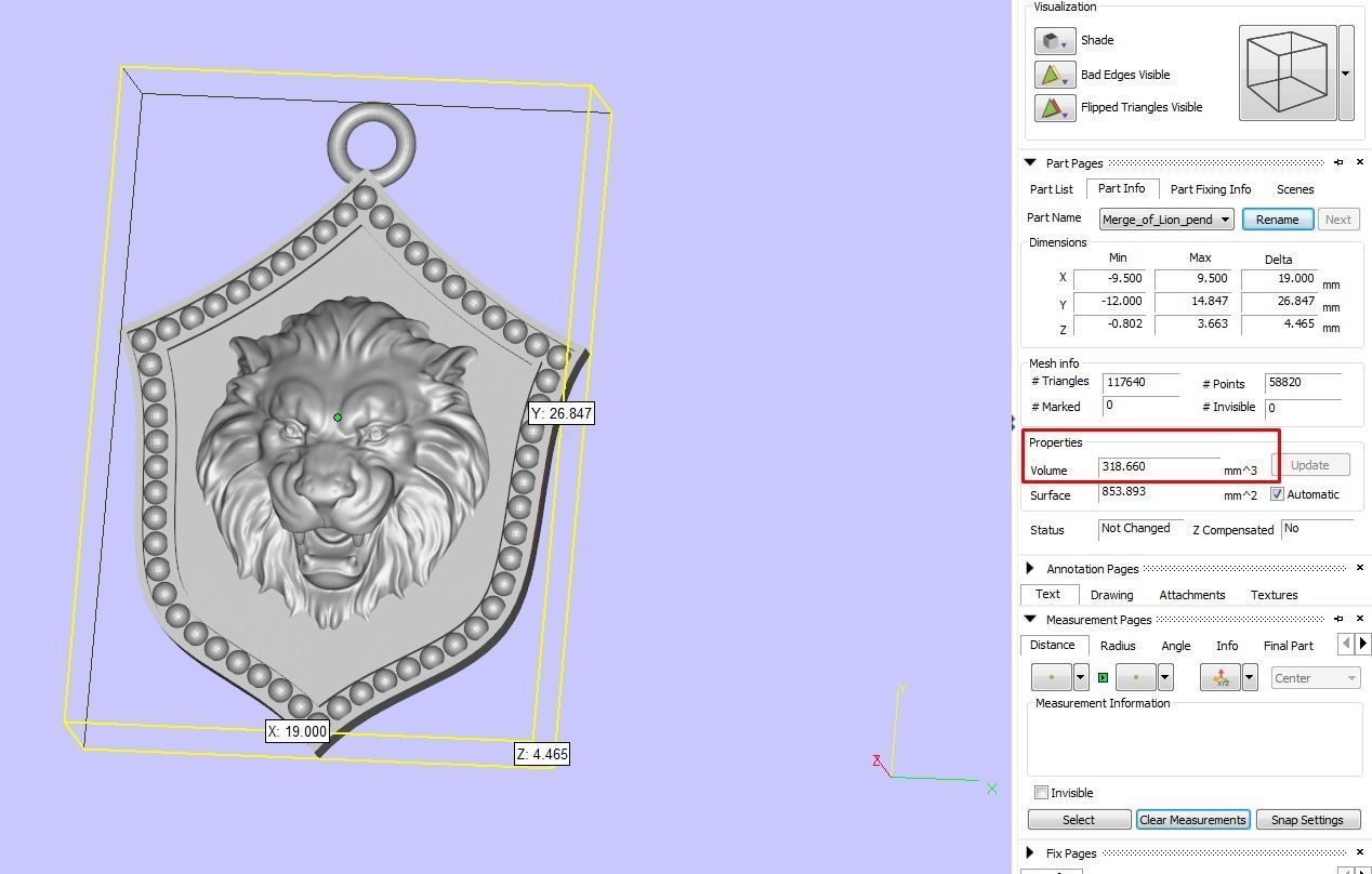 Lion shield 3D print model_6