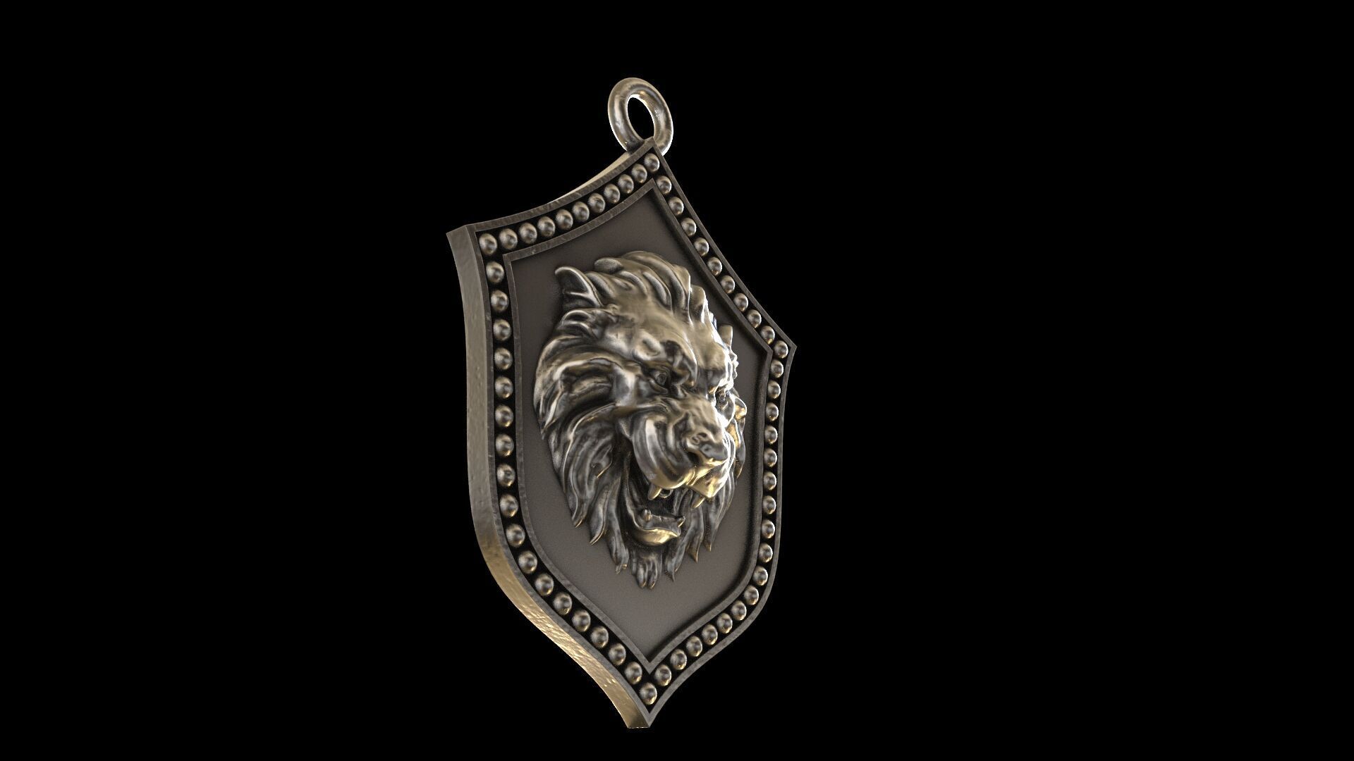 Lion shield 3D print model_2