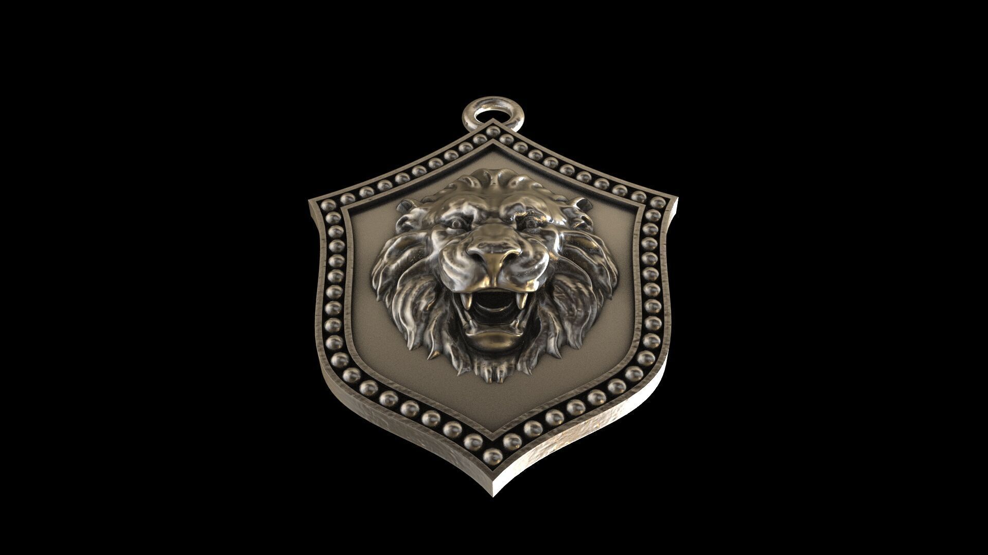 Lion shield 3D print model_4