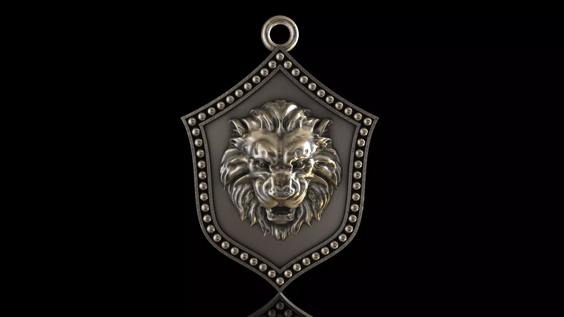 Lion shield 3D print model_0