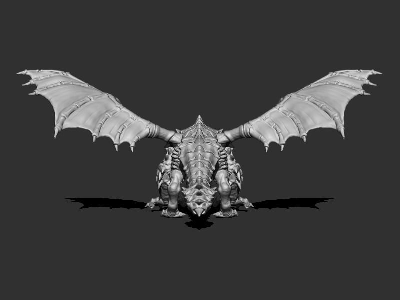Elemental Dragon Low-poly 3D model_22