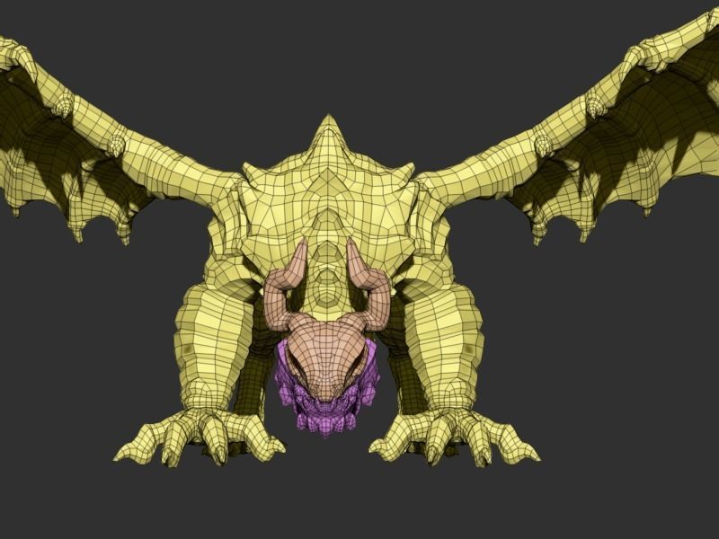 Elemental Dragon Low-poly 3D model_30