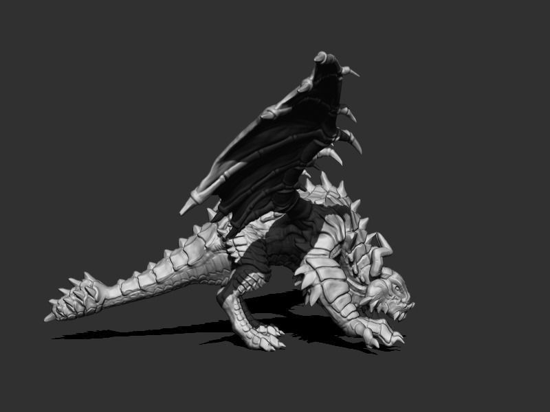 Elemental Dragon Low-poly 3D model_20
