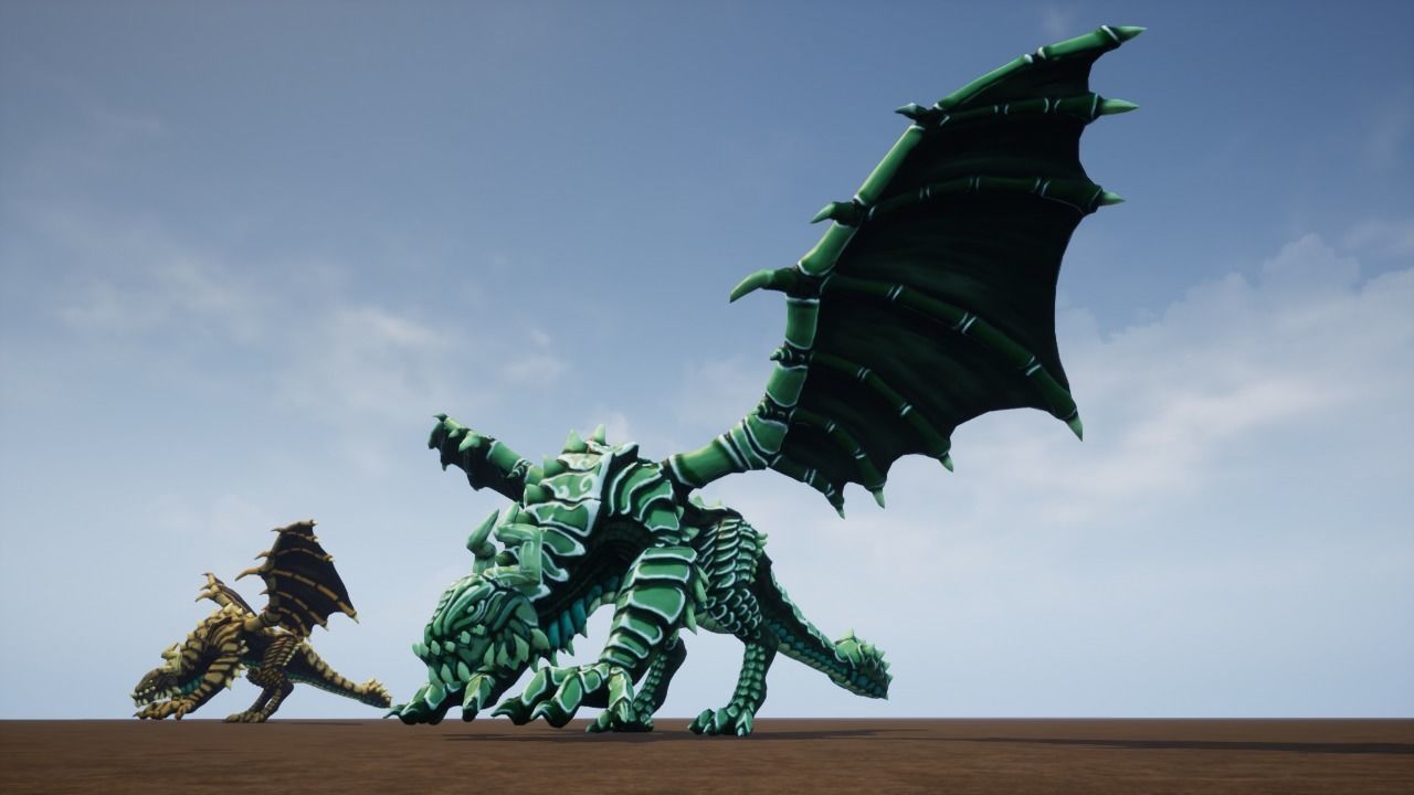 Elemental Dragon Low-poly 3D model_15