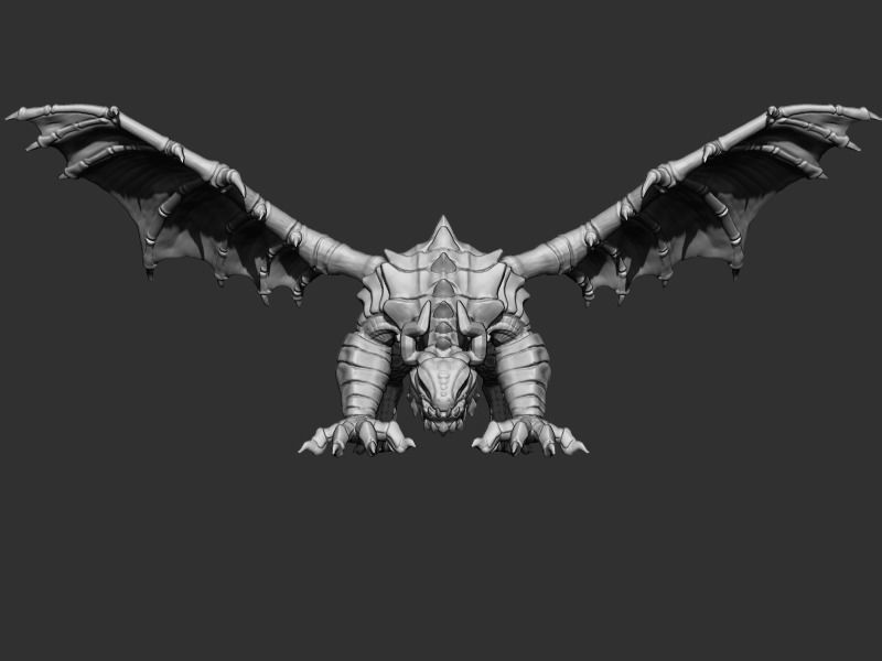 Elemental Dragon Low-poly 3D model_21