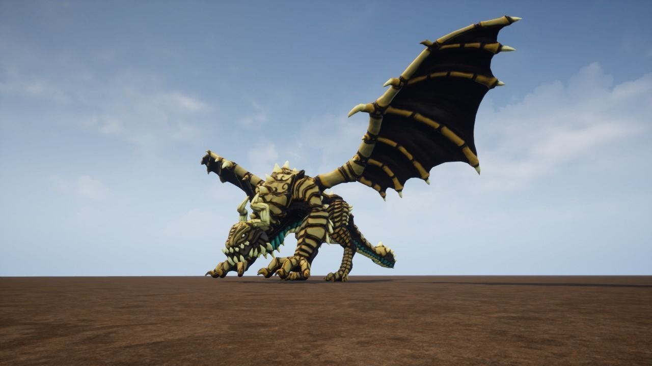 Elemental Dragon Low-poly 3D model_16