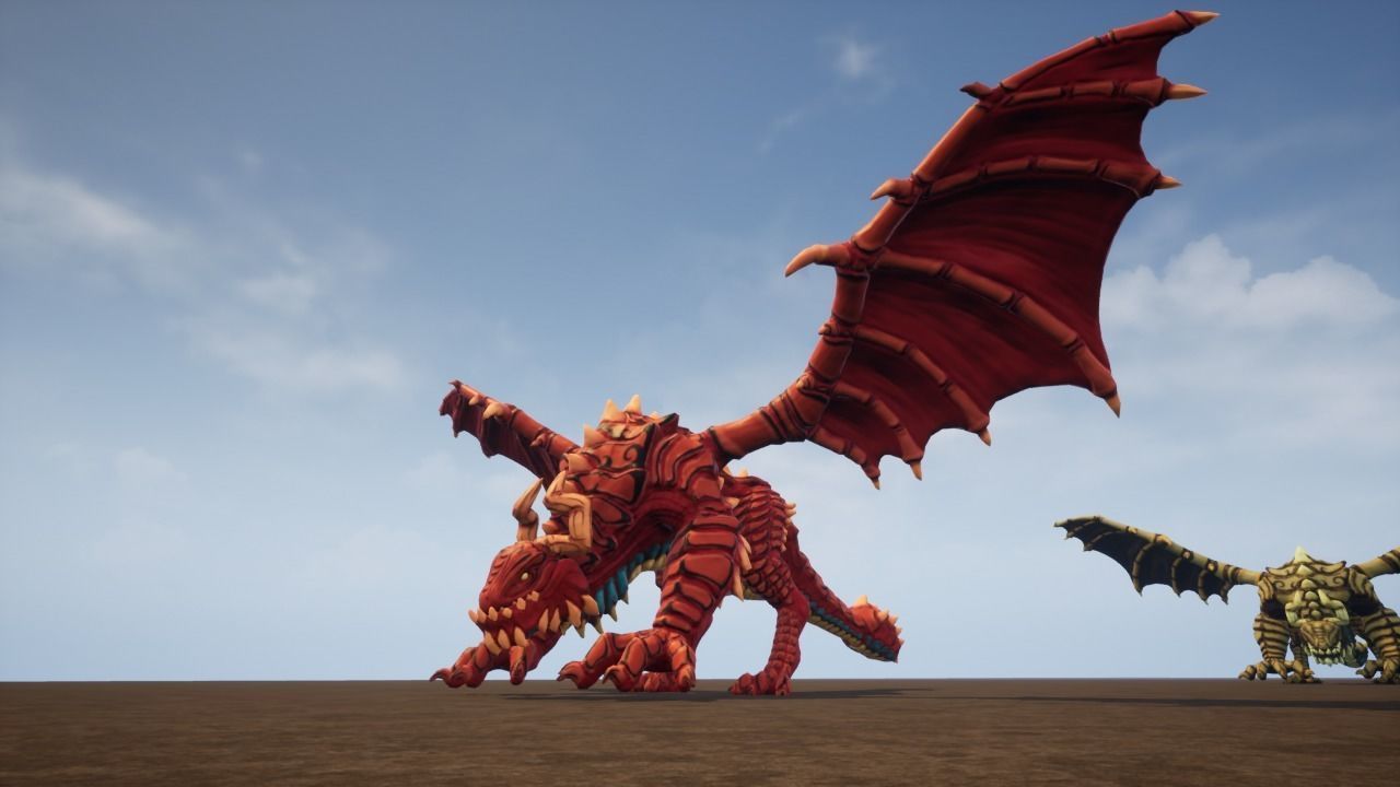 Elemental Dragon Low-poly 3D model_12