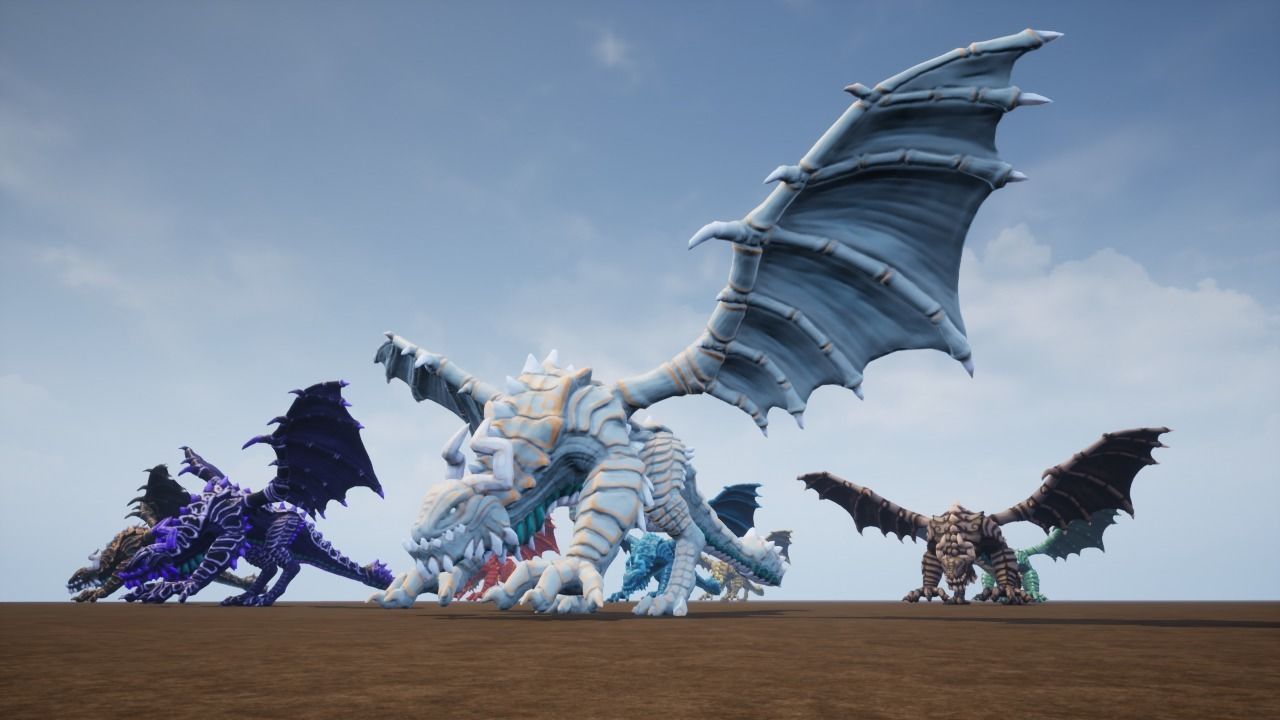 Elemental Dragon Low-poly 3D model_9