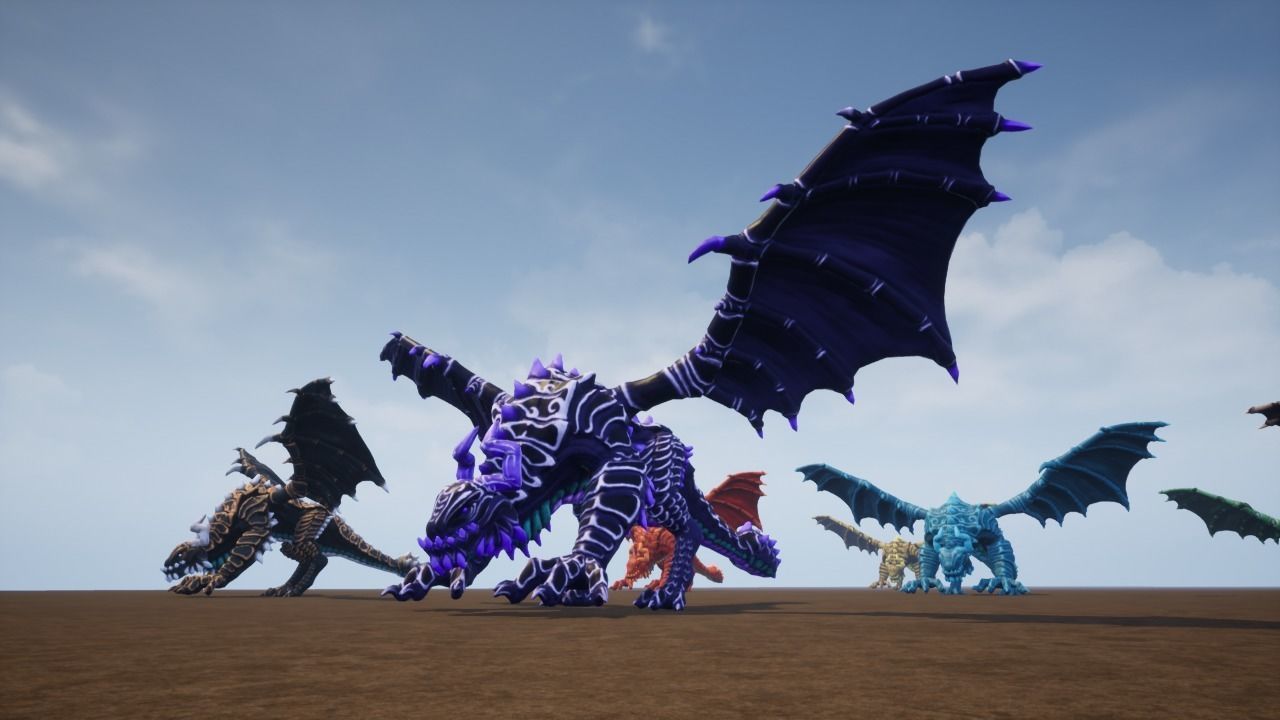 Elemental Dragon Low-poly 3D model_10