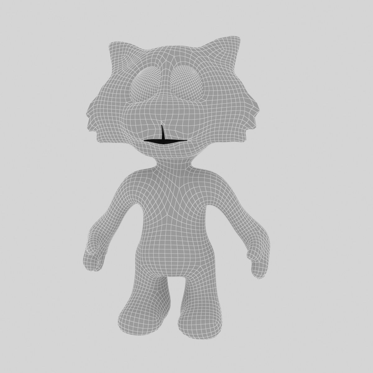 Cat Cartoon Low-poly 3D model_8