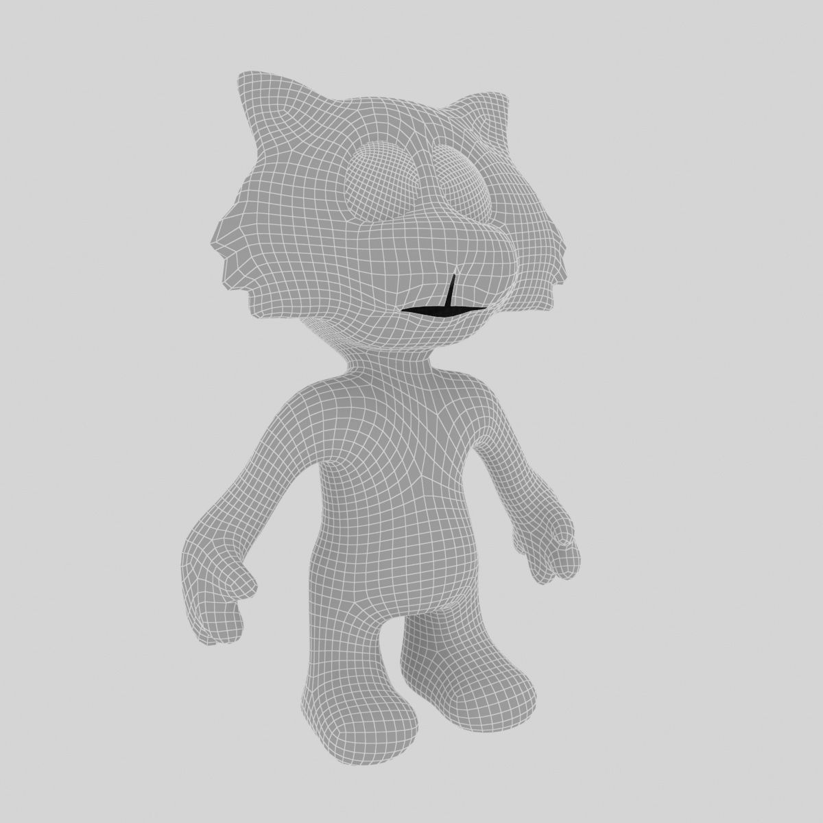 Cat Cartoon Low-poly 3D model_9