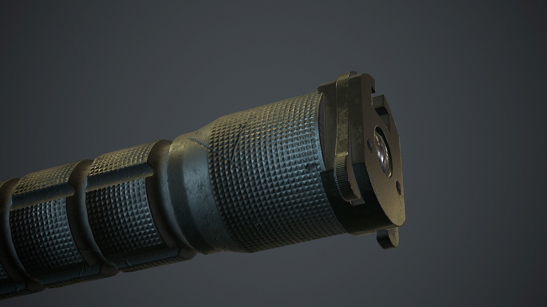 Black M9 Bayonet Knife PBR Game Ready Low-poly 3D model_14